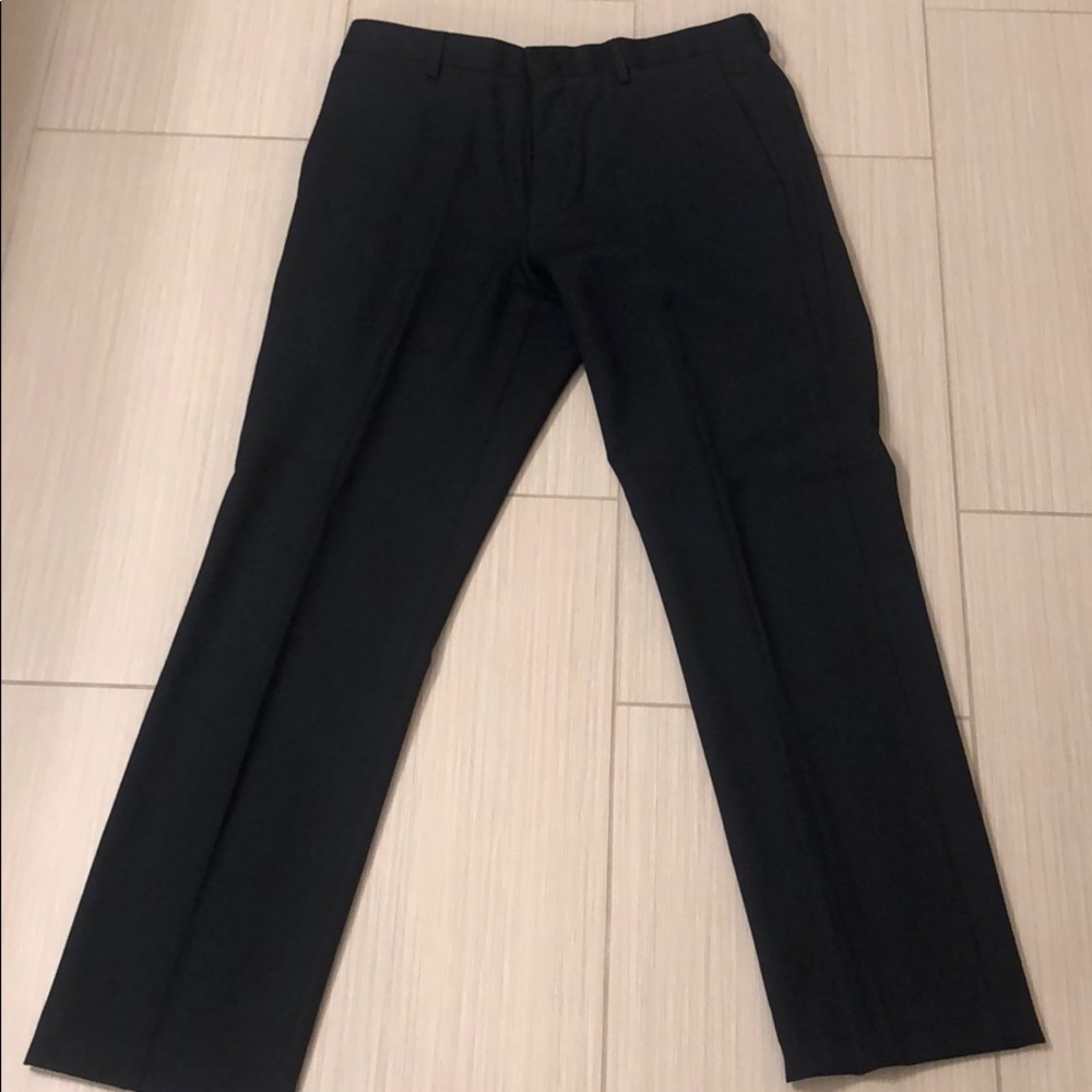 JCrew Italian Wool 33W 32L navy herringbone